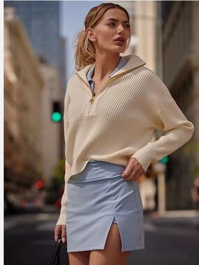 Varley Janie Ivory Pullover Sweater